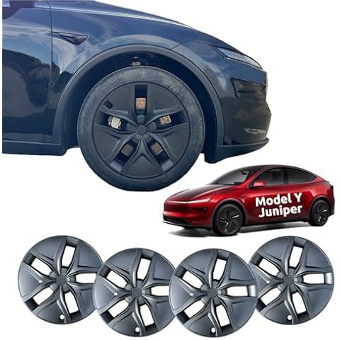 Wheel Covers for Model Y Juniper 19’’ Crossflow Wheel with Center Caps, 19 inch Wheel Covers Hubcap for Tesla Model Y 2025 2026 Juniper Accessories (Arach Style) Cover