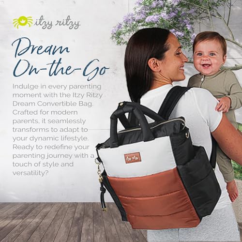 image for Itzy Ritzy Dream Convertible Diaper Bag Tote Backpack - Baby Diaper Ba