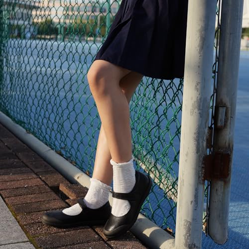 Tobfis Girl's Strap Mary Jane Flats Durable School Uniform Dress Shoes (Toddler/Little Kid/Big Kid/Youth)2