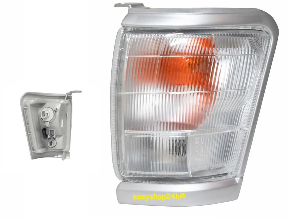 Set 2 Fanale Fanalino Freccia Anteriore Destro Sinistro Per Hilux da 1998 a 2001 Luce di Posizione Indicatore Di Direzione Lampeggiatore Con Portalampade e Lampadine