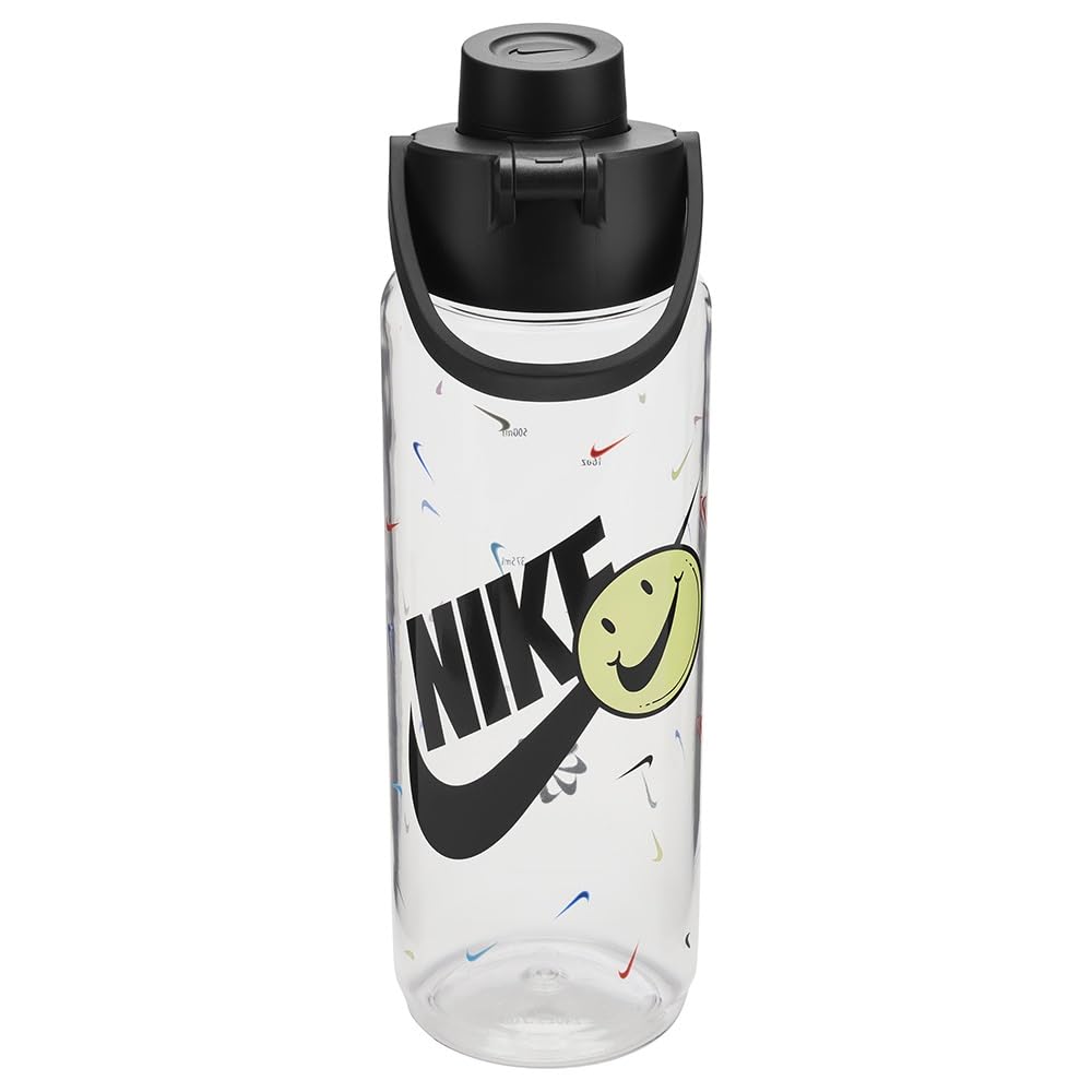 Nike Unisex Clear/Black/Black - Adult Tr Renew Recharge Chug Bottle 24 Oz Graphic Water Bottle, 709 Ml