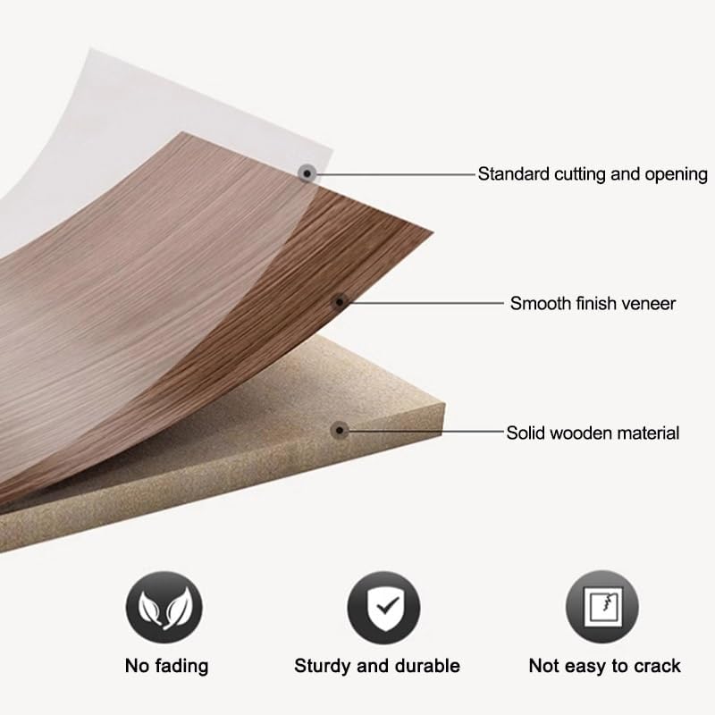 Round Table Top, Unfinished Wood Stool Top 1IN/2.5cm Thick, Replacement Floating Desk Board for Dining Coffee Patio Table(White-a,43.3x1in/110x2.5cm)