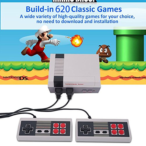 Mini Classic Game Consoles Mini Retro Game Consoles Built-in 620 Games Video Games Handheld Game Player （AV Out Cable 8-Bit） Bring You Happy Childhood Memories