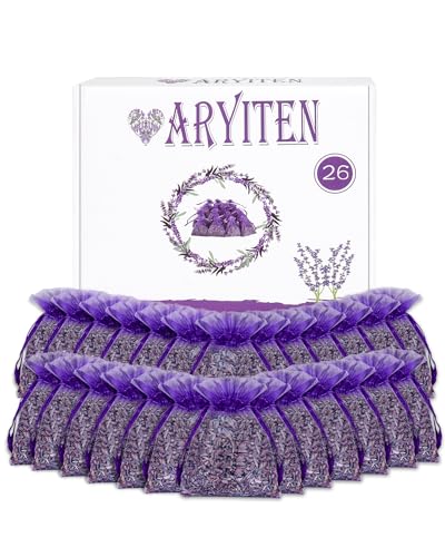 20 Pack Lavender Sachet Bags, 100% Natural French...
