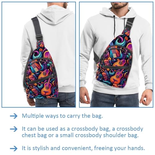 Mochila sling para evitar rebotes al correr con correa ajustable multicolor 3