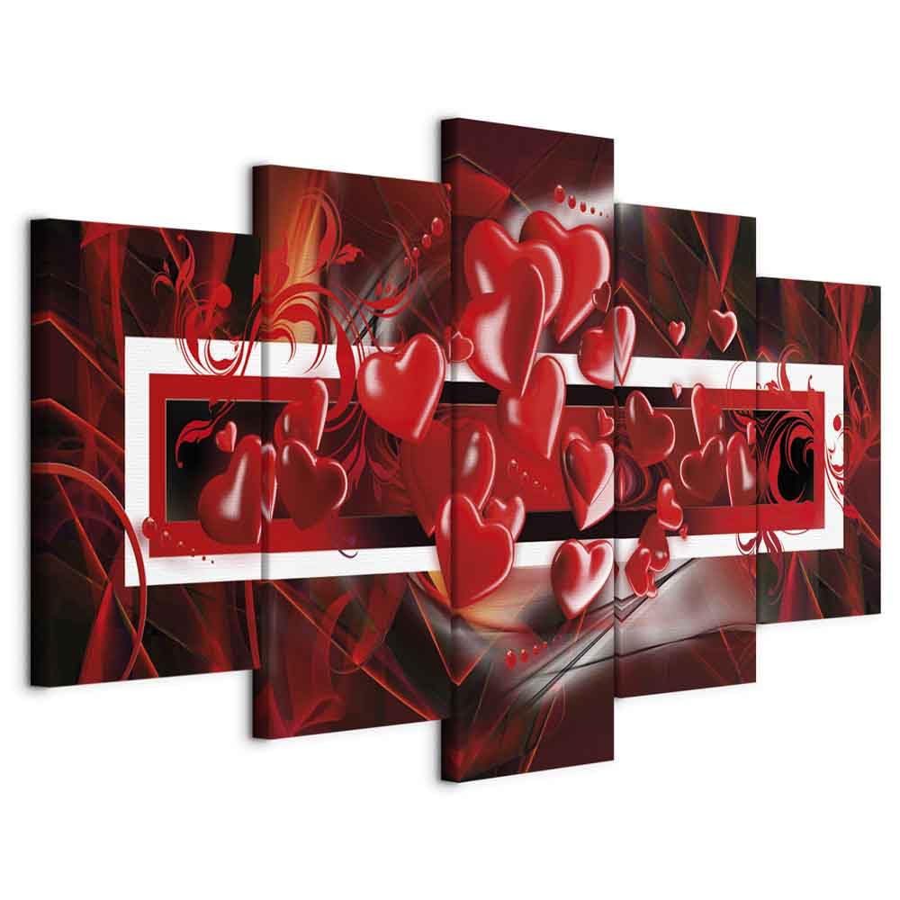 Tableau moderne 200x100 cm avec impression sur toile colorée et cadre bois