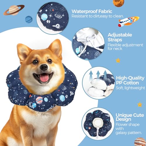 ComSaf Soft Dog Recovery Collar, Protective Adjustable Pet Cone Collar for After Surgery, Comfortable Lightweight Elizabethan Collar for Small Dog Cat Prevent from Licking Wounds, Not Block Vision ComSaf Soft Dog Recovery Collar, Protective Adjustable Pet Cone Collar for After Surgery, Comfortable Lightweight Elizabethan Collar for Small Dog Cat Prevent from Licking Wounds, Not Block Vision