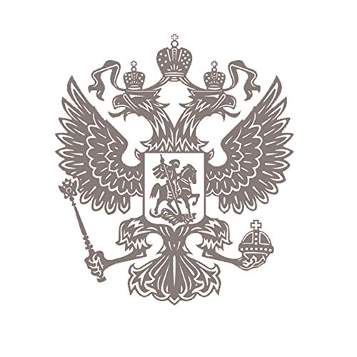 Autocollant De Voiture, Armoiries De La Russie Autocollant De Carrosserie De Voiture Fédération De Russie Emblème d'aigle Argent