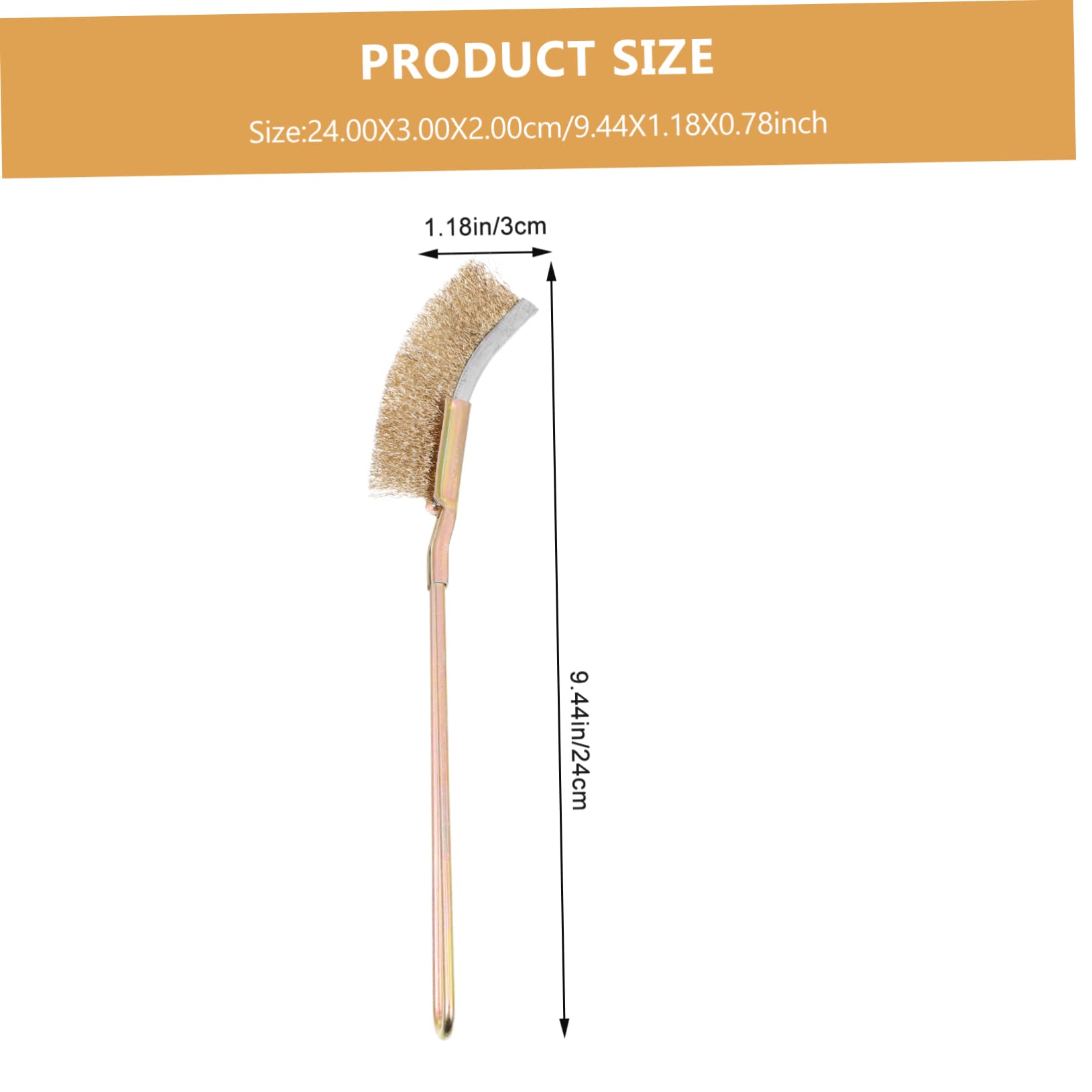 EXAOMBLE Parrot Cage Brush Stainless Handle Bird Cage Cleaner Bird Poop Remover