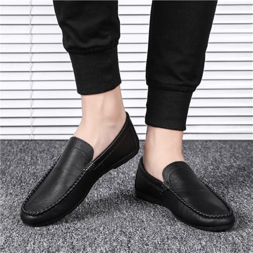 Men's Loafers Shoes Round Toe Vegan Leather Anti-Slip Lightweight Flexible Fashion Slip On4