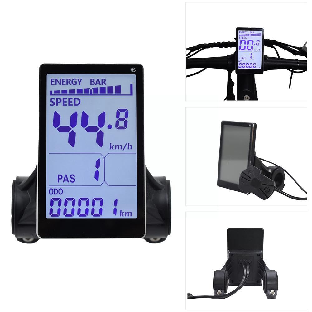 Écran LCD M5 pour vélo électrique - 5 broches - Compteur de vitesse - Pour scooter électrique