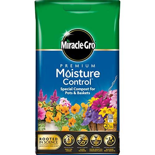 Miracle-Gro 119770 Moisture Control Compost - 10 Litre BAG, (New 2020 Range)