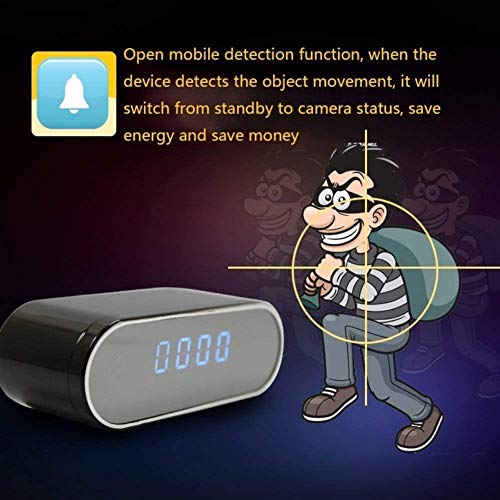 FiveSky 1080P HD Spy Camera Hidden Camera in Clock WiFi Hidden Cameras Video Recorder Wireless IP Camera for Indoor Home Security Monitoring Nanny Cam 140 Angle Night Vision Motion Detection - Thumbnail 6