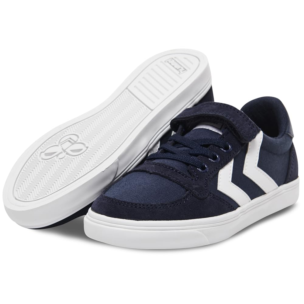 hummel Kids Slimmer Stadil Low Sneaker, Blue, Size 39