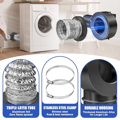 Image of 90 Magnetic Dryer Vent Coupler,Magnetic Dryer Vent Coupling 90-Degree Elbow with Strong Self-connection