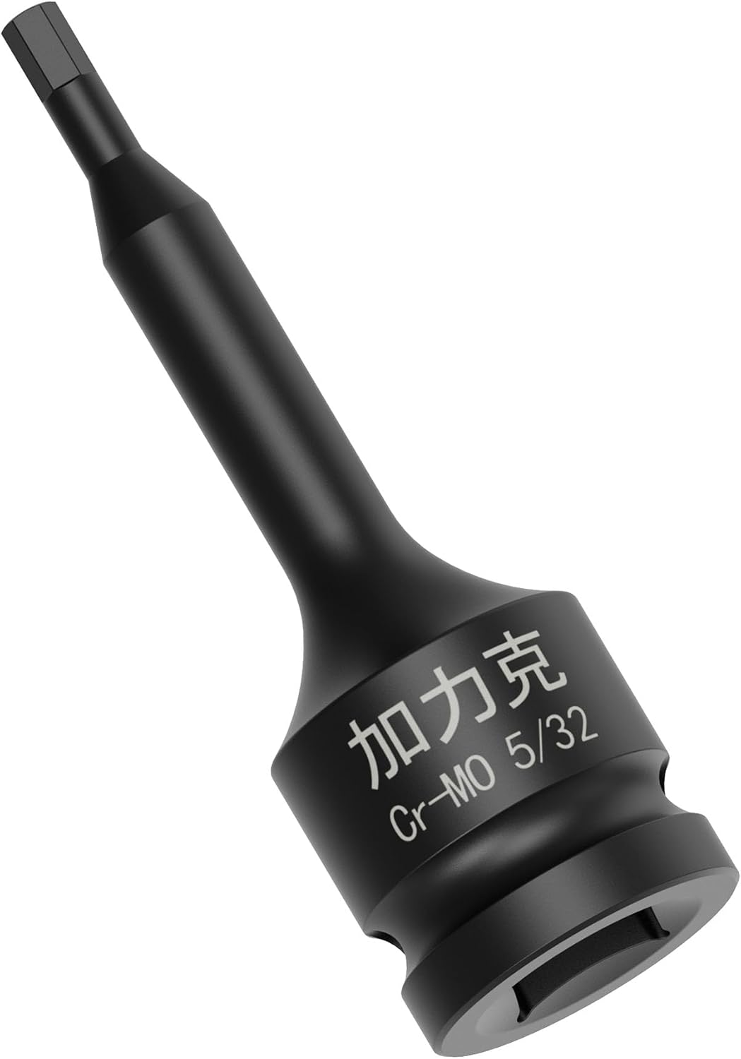 1/2" Square Drive 5/32" Impact Hex Bit Socket, 78mm(3.07") Length, Hex Driver, Impact Grade, One-Piece Construction, 1/2" Drive Allen Bit Socket,SAE Cr-Mo Steel, Black