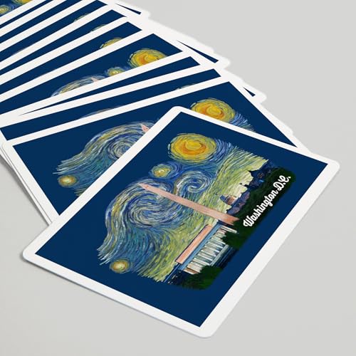 Lantern Press Naipes Poker Washington DC Starry Night miniatura 5