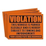 10 VIOLATION - NO PARKING - TOWING Sticker - No Parking stickers