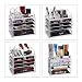 Relaxdays Organizador para Maquillaje, Cinco cajones, Caja de almacenaje para Brochas &...