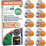 Caffenu Nespresso Original kompatible Reinigungskapseln | Für perfekten Kaffeegenuss | Vorteilspack mit 10 Kapseln