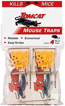 Tomcat Mouse Traps (Wooden), 4 Traps