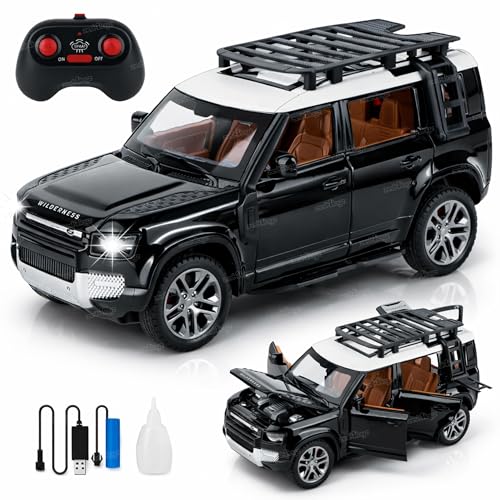 Image of Zest 4 Toyz Die Cast Remote Control Car Toy for Kids Die Cast Metal Car with Mist Spray Action Rechargeable Off Road RC Vehicle for Boys & Girls Age 3+ (Black)