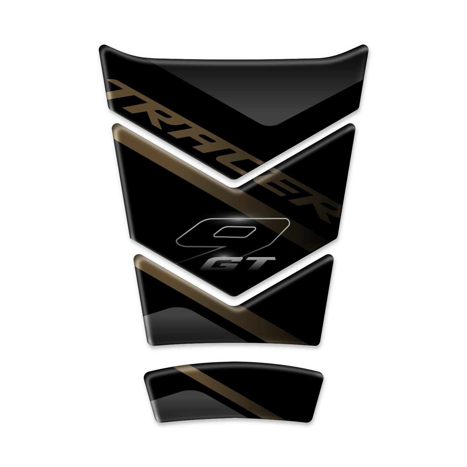 Protège-Réservoir Résine 3D Yamaha Tracer 9 GT 2023 - Autocollant Noir Midnight