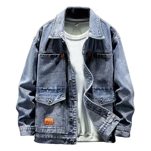 Veste de cowboy décontractée en jean uni pour les sorties du week-end