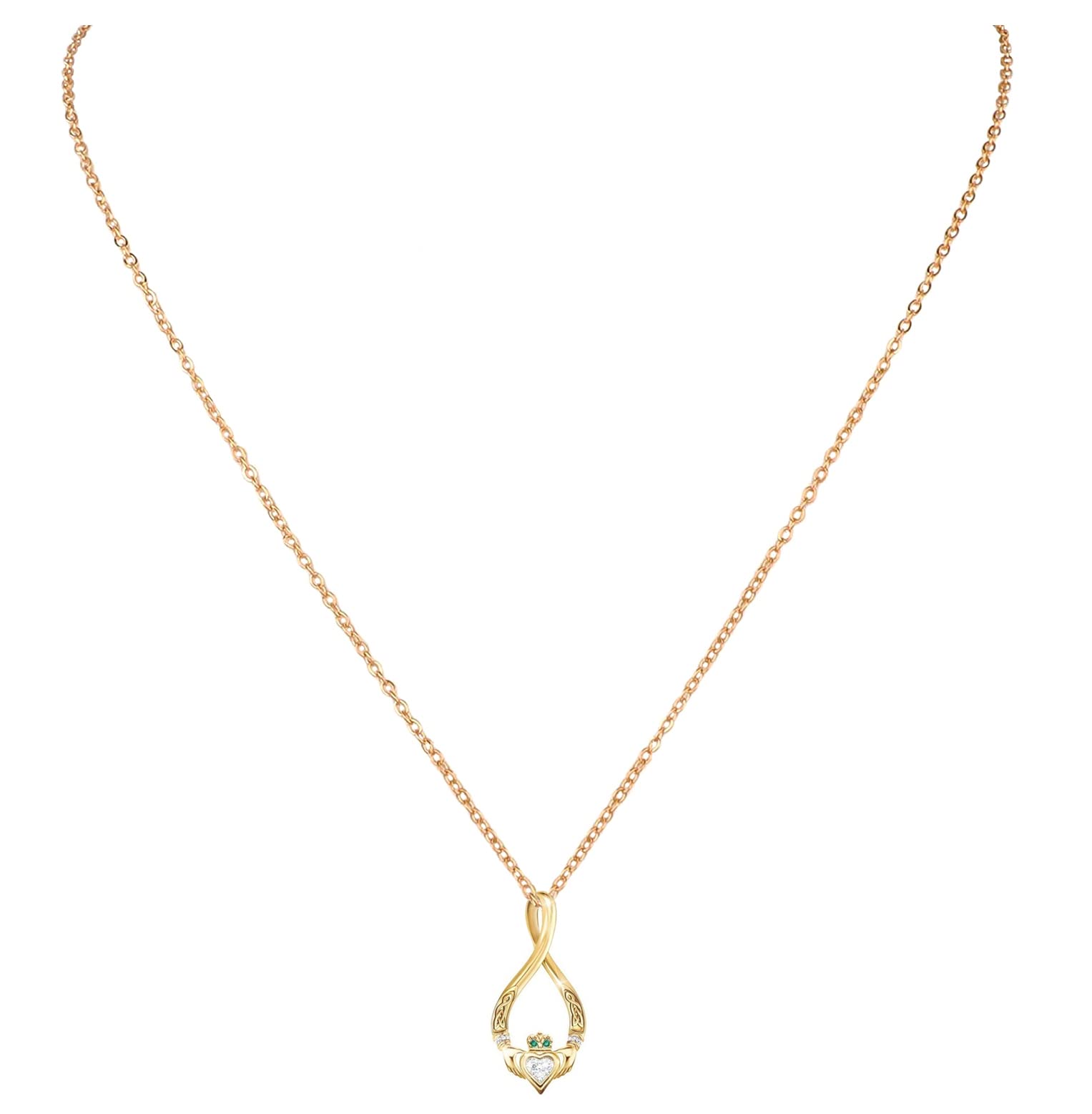 SORELLAZ Womens Golden Angel Heart Zircon Chain Necklace: SRFAJW/A237 (B0B86QG4VQ) Amazon Price History, Amazon Price Tracker