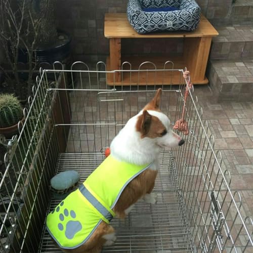 Pet Hunde Warnwesten,Hund Sicherheit Reflektierende Weste,Sicherheitsweste Pet Hunde,Warnweste Sicherheit Geschirr Jacke für Hält den Hund Sichtbar Sicher vor Autos & Jagtunfällen,L