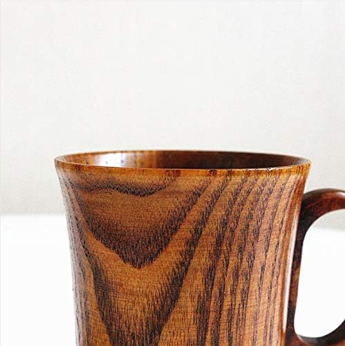 HomeImpel Handmade Wooden Coffee Cup Tea Cups Drinking Wood Mug with Handle for Beer/Coffee/Milk (Typ 2) - Image 4