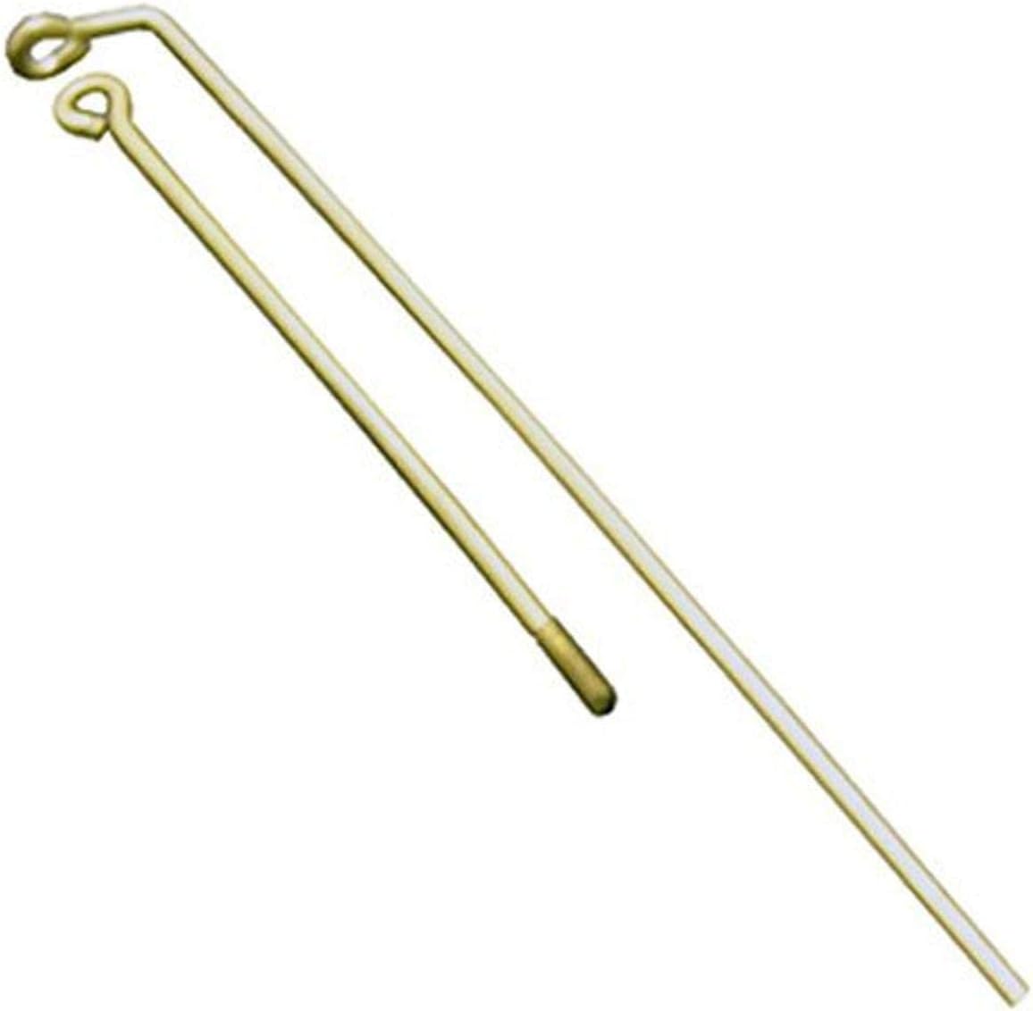 LASCO 04-3525 Toilet Tank Ball Lift Wires Brass, with Set Lower Wire Threaded and Upper Wire Bent