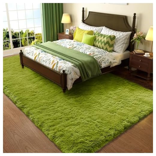 Ophanie Green Grass Area Rugs