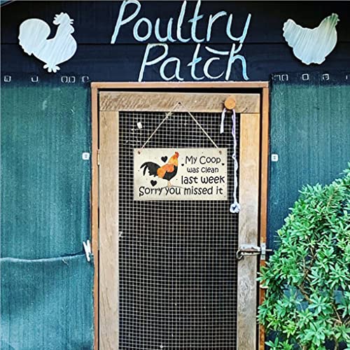 IOIUSKKU 3 X (Multi) Hühnerstall Schild Vintage Vintage Hängeteller Gartenschilder Nr.3 – Bild 6