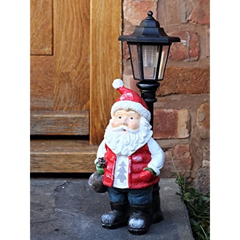 Solar Powered Father Christmas Garden Ornament Cover