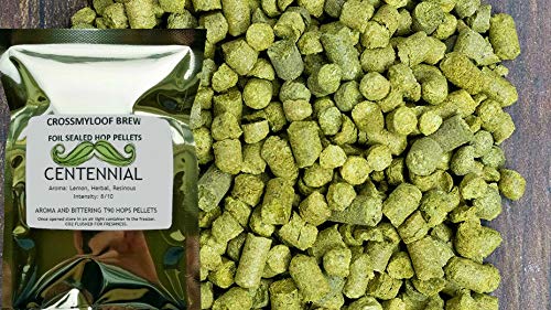 100g Centennial Hop Pellets - 2022 Crop. Cold Stored CO2 Flushed for Freshness- Home Brew Hops for Beer Brewing.