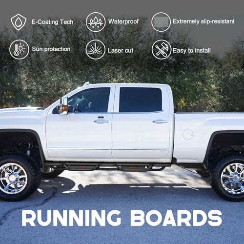 Estribos laterales compatibles con Chevy Silverado y GMC Sierra miniatura 6