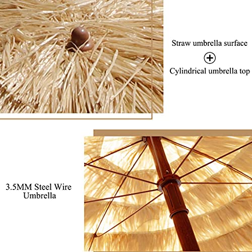 Parasol de plage hawaïen inclinable pour contrer le soleil rasant - 7