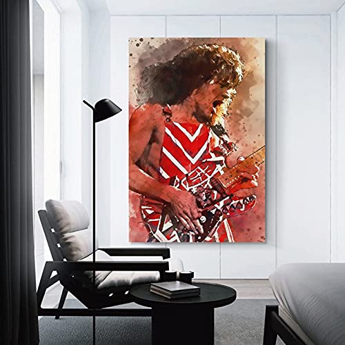 Eddie Van Halen 14 Poster Canvas Art Poster en Muur Art Picture Print Moderne Familie slaapkamer Decor Posters 12x18inch… - Afbeelding 4