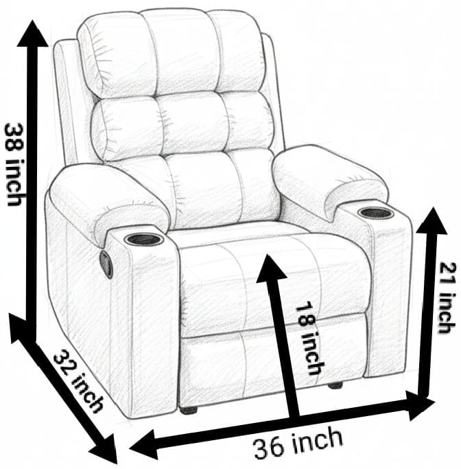 Image of Recliner Manual roacking & revolving Cushy hub Recliner