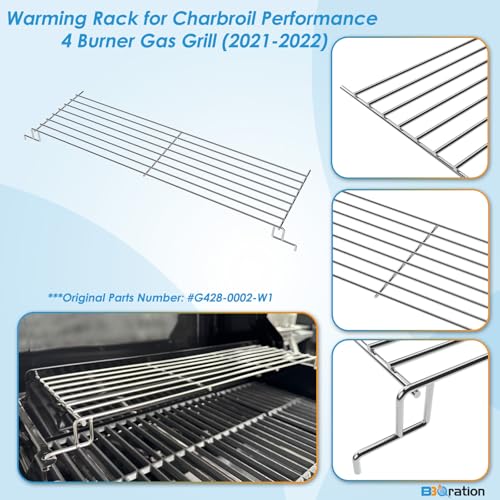 Image of G428-0002-W1 Warming Rack Grill Parts for Charbroil Performance 4 Burner