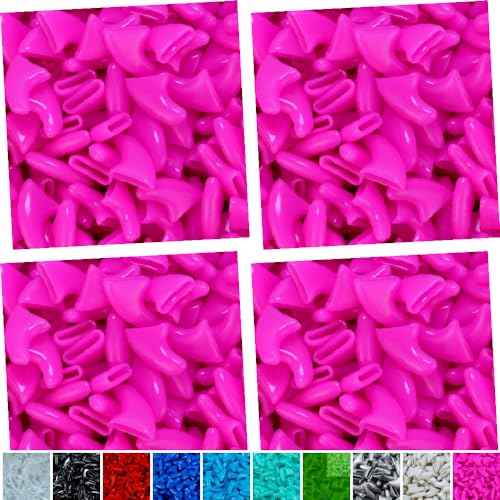 zetpo 80 pcs Cat Nail Caps | Cat Claw Covers | with Adhesives and Applicators (Rose, S)