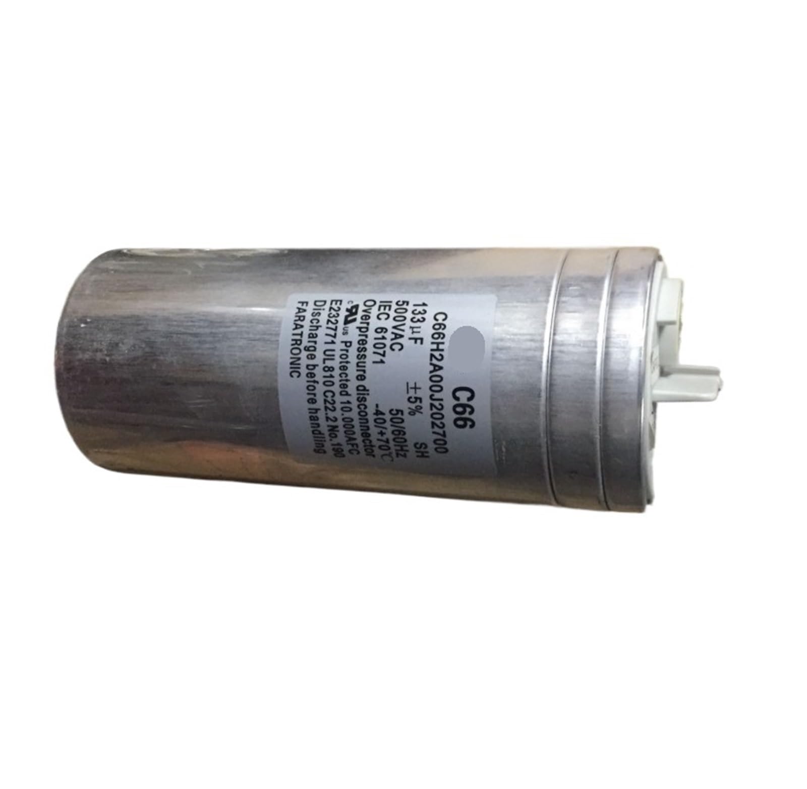 KSZHZYMGX C66 C66H2A00J202700 133uf 500vac photovoltaic inverter energy storage film capacitor 85 * 200mm 1pcs