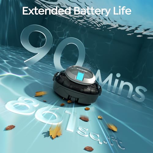 Image of [2026 New] TALOSBO S2 Robotic Pool Cleaner - Dual-Layer Filtration, 90-Min Runtime, Powerful Cordless Pool Vacuum for Above-Ground & Flat Pools, Efficient Debris Removal & Auto-Parking Design