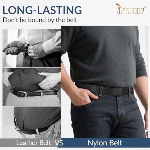 Image of JASGOOD Nylon Canvas Breathable Military Tactical Men Waist Belt With Plastic Buckle