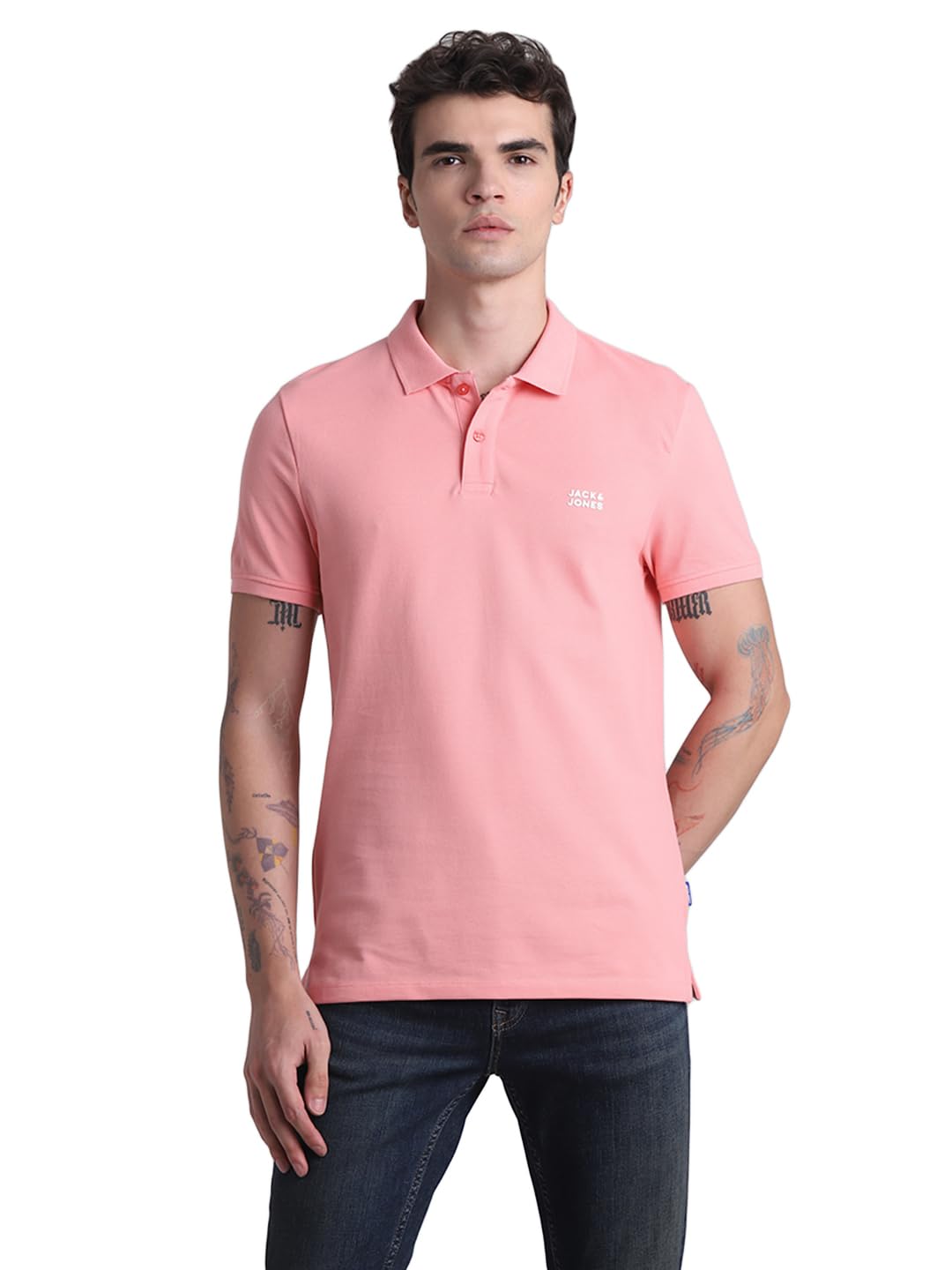 jack & jones Men Cotton Solid Slim Fit T-Shirt-picture-41