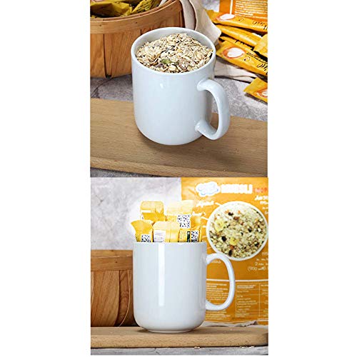 CINY Tazas de Café de Porcelana 400 ml, Taza de Café Té Cerámica También para Caliente Adecuada para Oficina, Dormitorio… - Imagen 3