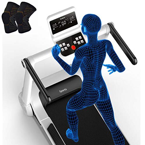 Image of Running Machine for Home Gym 220 Lbs Weight Capacity Portable Exercise Motorised Treadmill Equipment with Pulley