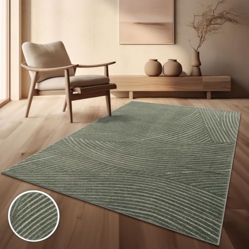 TT Home In-& Outdoorteppich Wetterfest Balkon Schlafzimmer Boho Skandi Motiv Unifarben Geometrische Optik Moderner Style, Größe:60x100 cm, Farbe:Grün 2 TT Home In-& Outdoorteppich Wetterfest Balkon Schlafzimmer Boho Skandi Motiv Unifarben Geometrische Optik Moderner Style, Größe:60x100 cm, Farbe:Grün 2