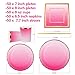 Ottin Ombre Rainbow Hot Pink Party Supplies 50-counts Disposable Paper Plates and Napkins Set for Birthday Wedding Bridal Baby Shower Engagement Mother's Day